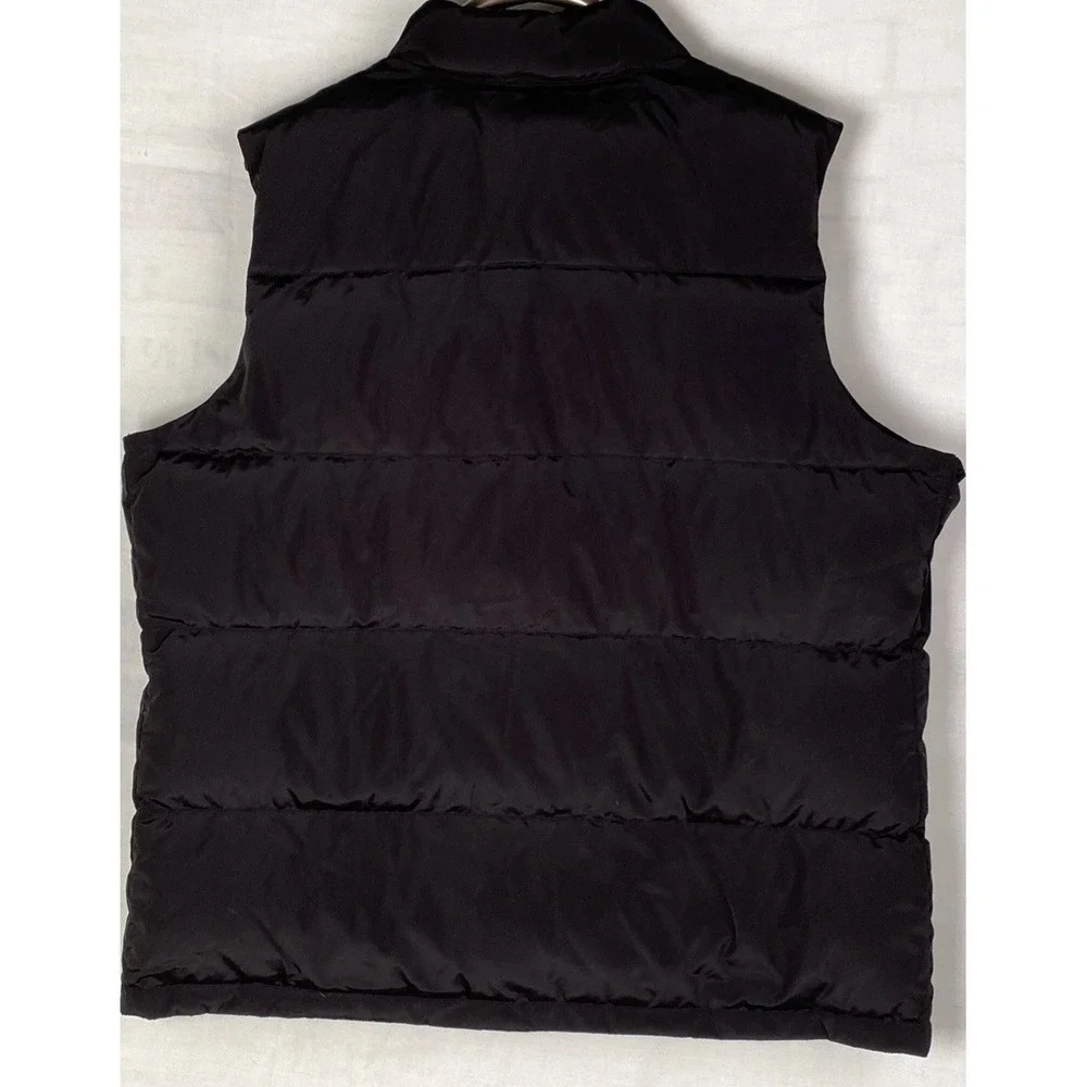 Lands End Mens  Down Puffer Vest Black Sz XL‎ Logo Sjb 1905